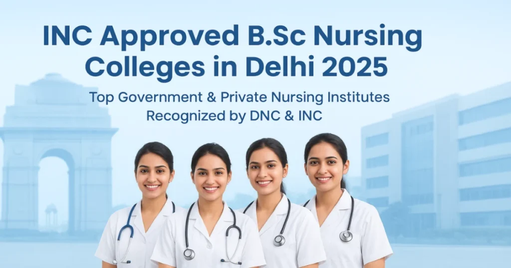 List of INC Approved B.Sc Nursing Colleges in Delhi