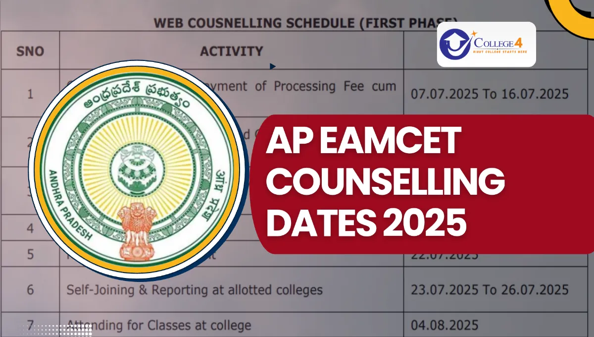 AP EAMCET Counselling Dates 2025: Second Phase Seat Allotment, Web Options, Complete Schedule