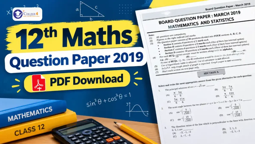 12th Maths Question Paper 2019